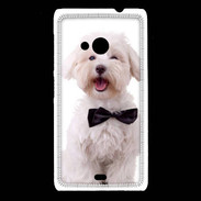 Coque Nokia Lumia 535 Bichon avec noeud papillon