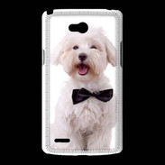 Coque LG L80 Bichon avec noeud papillon