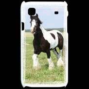 Coque Samsung Galaxy S Cheval noir et blanc 5