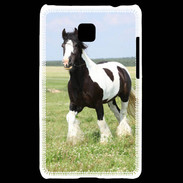 Coque LG Optimus L3 II Cheval noir et blanc 5