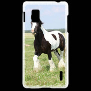 Coque LG Optimus G Cheval noir et blanc 5