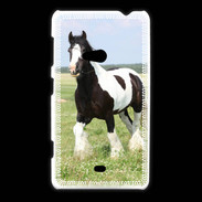 Coque Nokia Lumia 625 Cheval noir et blanc 5
