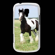 Coque Samsung Galaxy Trend Cheval noir et blanc 5
