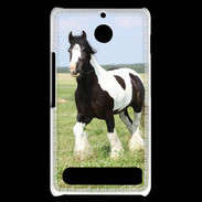 Coque Sony Xperia E1 Cheval noir et blanc 5