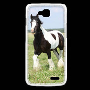 Coque LG L90 Cheval noir et blanc 5