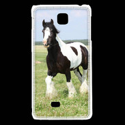 Coque LG F5 Cheval noir et blanc 5
