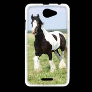 Coque HTC Desire 516 Cheval noir et blanc 5
