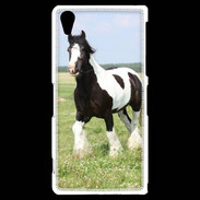 Coque Sony Xperia Z2 Cheval noir et blanc 5