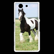 Coque Sony Xperia Z3 Compact Cheval noir et blanc 5