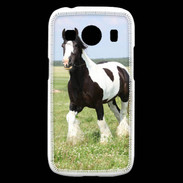 Coque Samsung Galaxy Ace4 Cheval noir et blanc 5