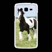 Coque Samsung Galaxy Grand2 Cheval noir et blanc 5
