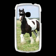 Coque Samsung Galaxy Young Cheval noir et blanc 5