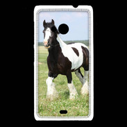 Coque Nokia Lumia 535 Cheval noir et blanc 5