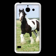 Coque Huawei Y550 Cheval noir et blanc 5