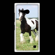 Coque Nokia Lumia 735 Cheval noir et blanc 5