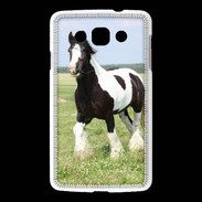 Coque LG L60 Cheval noir et blanc 5