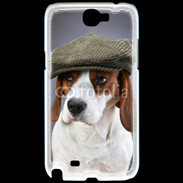 Coque Samsung Galaxy Note 2 Beagle avec casquette