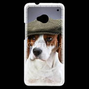 Coque HTC One Beagle avec casquette