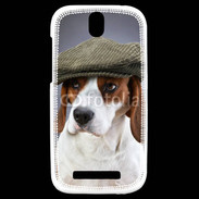Coque HTC One SV Beagle avec casquette