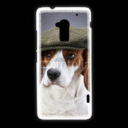 Coque HTC One Max Beagle avec casquette