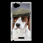 Coque Sony Xperia L Beagle avec casquette