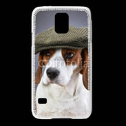Coque Samsung Galaxy S5 Beagle avec casquette