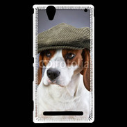 Coque Sony Xperia T2 Ultra Beagle avec casquette