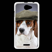 Coque HTC Desire 516 Beagle avec casquette