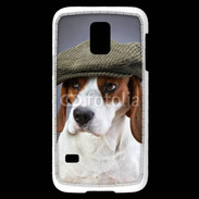 Coque Samsung Galaxy S5 Mini Beagle avec casquette