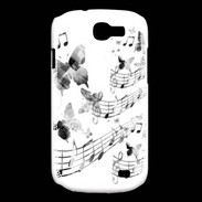 Coque Samsung Galaxy Express Dessin de note de musique en noir et blanc 75