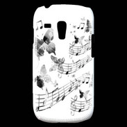 Coque Samsung Galaxy S3 Mini Dessin de note de musique en noir et blanc 75