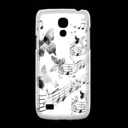 Coque Samsung Galaxy S4mini Dessin de note de musique en noir et blanc 75