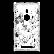 Coque Nokia Lumia 925 Dessin de note de musique en noir et blanc 75