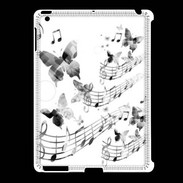 Coque iPad 2/3 Dessin de note de musique en noir et blanc 75