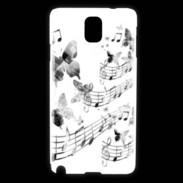 Coque Samsung Galaxy Note 3 Dessin de note de musique en noir et blanc 75