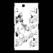 Coque Sony Xpéria Z Ultra Dessin de note de musique en noir et blanc 75