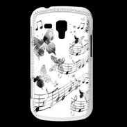 Coque Samsung Galaxy Trend Dessin de note de musique en noir et blanc 75