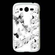 Coque Samsung Galaxy Grand Dessin de note de musique en noir et blanc 75