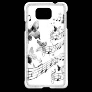 Coque Samsung Galaxy Alpha Dessin de note de musique en noir et blanc 75