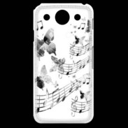 Coque LG G Pro Dessin de note de musique en noir et blanc 75