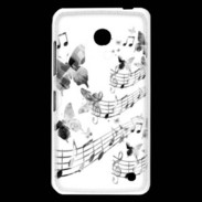 Coque Nokia Lumia 630 Dessin de note de musique en noir et blanc 75