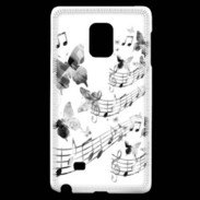 Coque Samsung Galaxy Note Edge Dessin de note de musique en noir et blanc 75