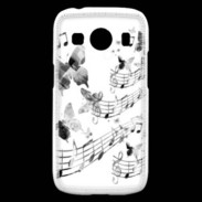 Coque Samsung Galaxy Ace4 Dessin de note de musique en noir et blanc 75