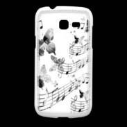 Coque Samsung Galaxy Fresh Dessin de note de musique en noir et blanc 75