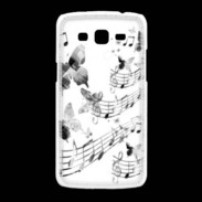 Coque Samsung Galaxy Grand2 Dessin de note de musique en noir et blanc 75