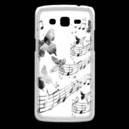 Coque Samsung Core Plus Dessin de note de musique en noir et blanc 75