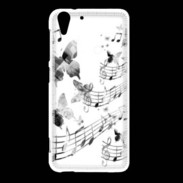 Coque HTC Desire Eye Dessin de note de musique en noir et blanc 75