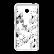 Coque Nokia Lumia 635 Dessin de note de musique en noir et blanc 75
