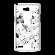 Coque LG L80 Dessin de note de musique en noir et blanc 75