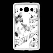 Coque LG L60 Dessin de note de musique en noir et blanc 75